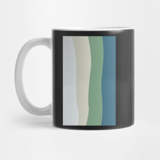 Moss green stripes patterns Mug